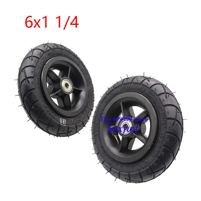

6x1 1/4 6-дюймовая шина, пневматическое колесо для мотоцикла, скутера, Надувное колесо с ступицей, аксессуары для шин электрического скутера