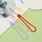 Для IPhone 12 11 Pro Max Samsung S21 чехлы для мобильного телефона из мягкого силикона с вытяжным шнуром и благоприятная для кожи анти-потерянный веревку браслеты брелок подвесной шнур