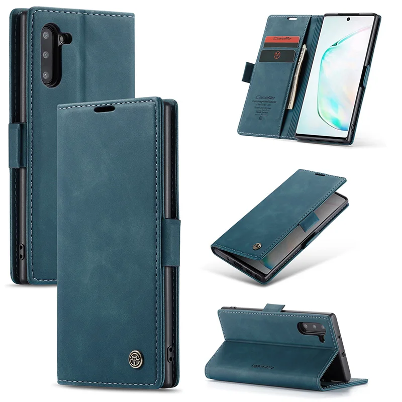 

Case for Samsung Galaxy Note10 Premium Leather Wallet Case with Card Slots Kickstand Magnetic Protective Flip Phone Shell Cover