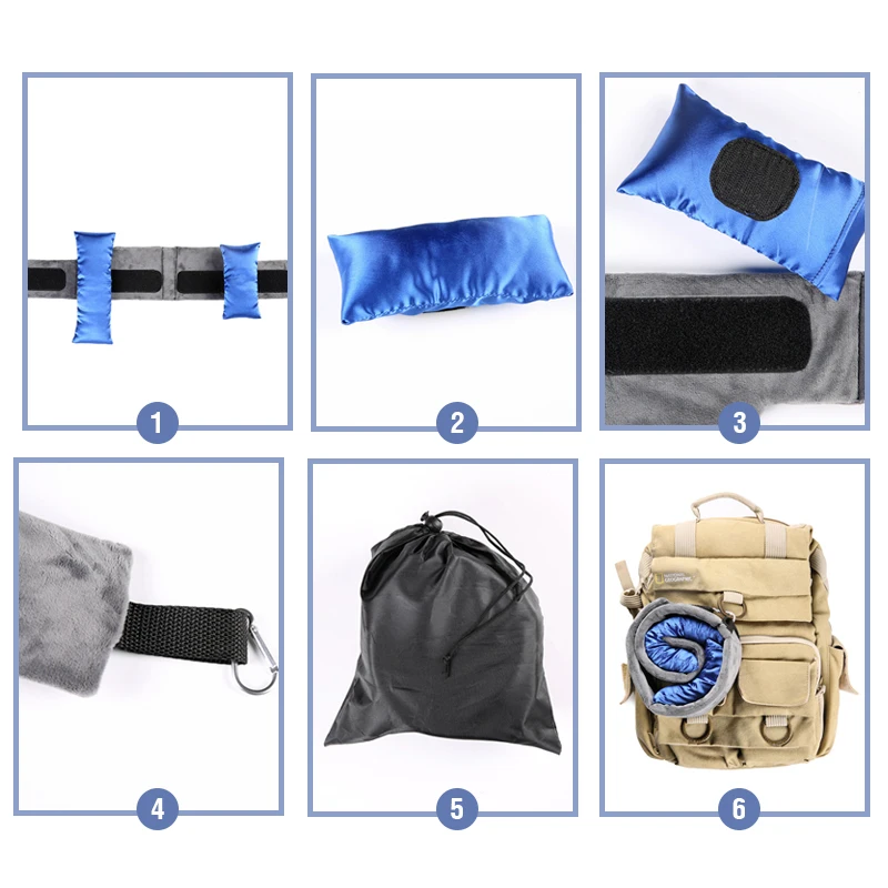 Регулируемая дорожная подушка для шеи из пены с эффектом памяти страуса дорожные