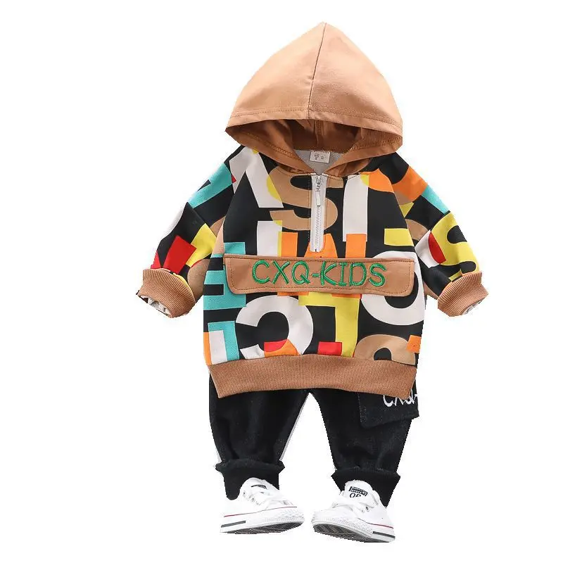 

Baby Boys Kids Clothes Set Kids Hoodie + Pant Two-piece Cartoon 1-4 Years Spring Autumn Suit Cotton Outfit Suit
