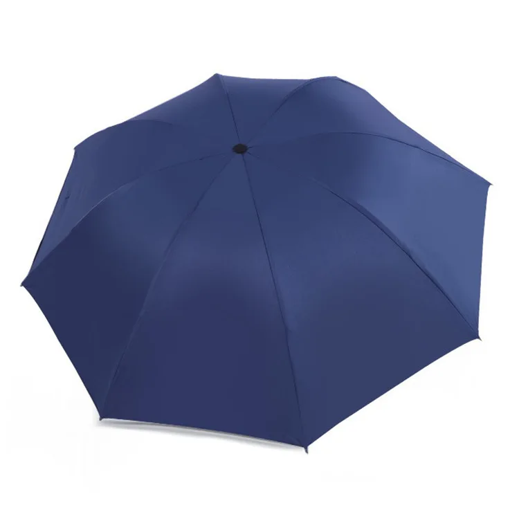 

The new umbrella black plastic anti-ultraviolet rain and rain folding manual sun umbrella umbrella corporation uv umbrella
