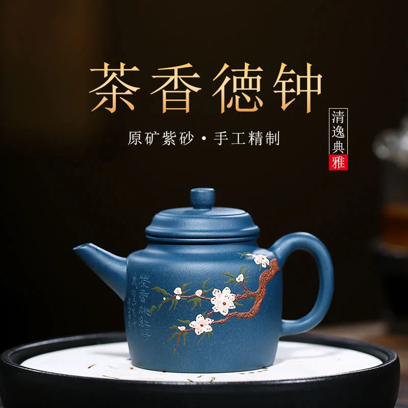

of direct selling yixing azure mud are recommended handmade applique DE bell teapot wechat business agent undertakes