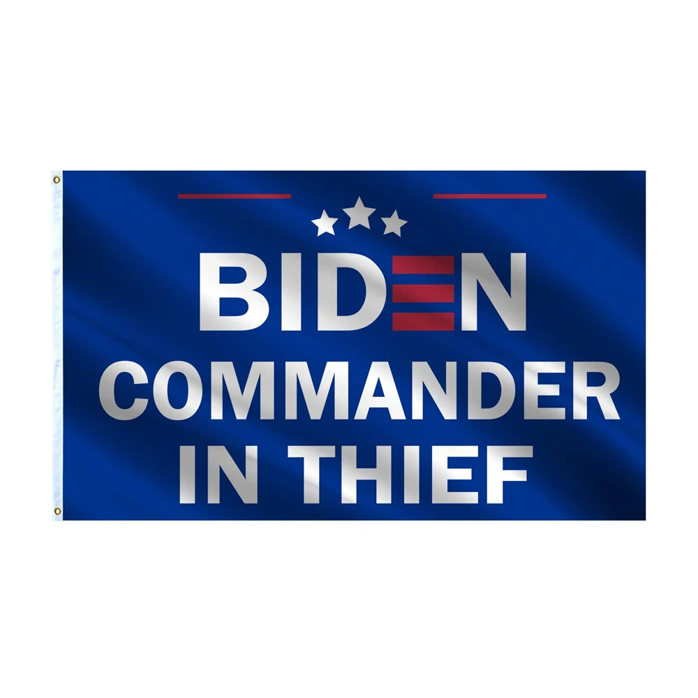 

3x5 Ft Joe Biden Commander in Thief Flag Donald Trump USA US Flags