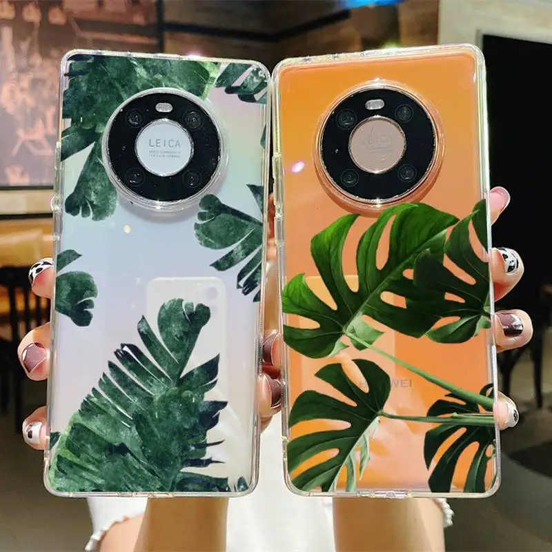 

Retro Flower Banana leaf Phone Case For Huawei P20 30 pro lite Psmart 2019 Y5 6 7 Honor 8 10 i lite Mate 20lite