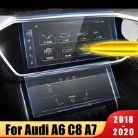 for audi a6 c8 a7 2018 2019 2020 glass car navigation screen protective film radio gps lcd dash board screen guard accessories