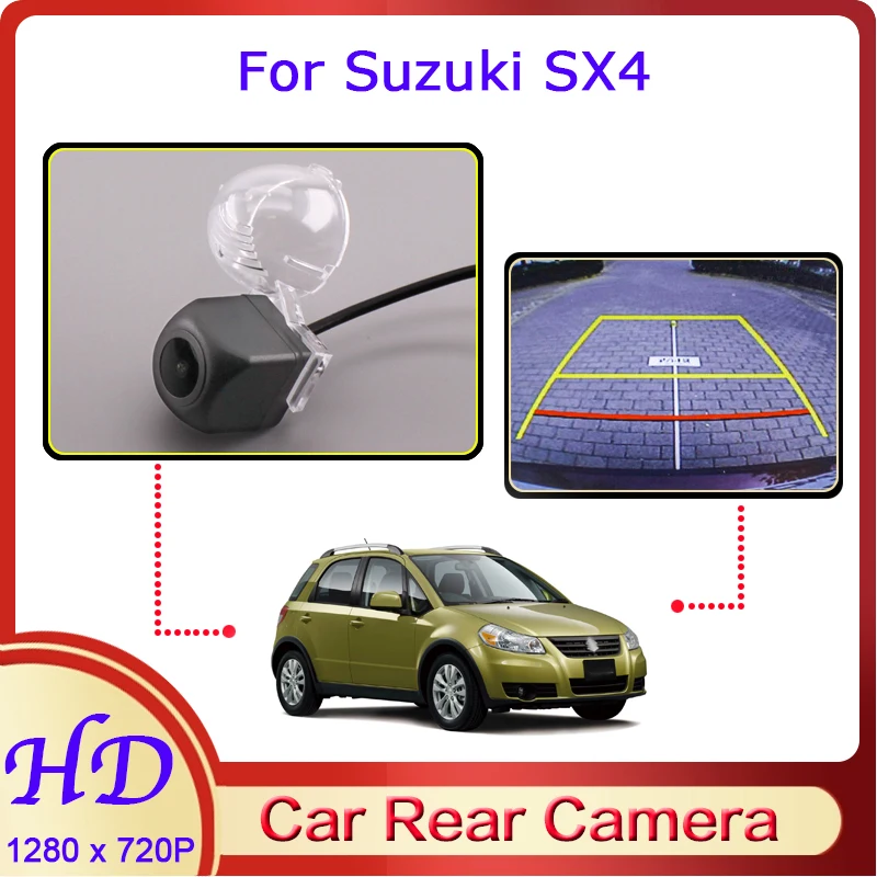 

Автомобильная камера заднего вида «рыбий глаз» для Suzuki SX4 2006 ~ 2014, HD камера заднего вида с функцией ночного видения, 720P