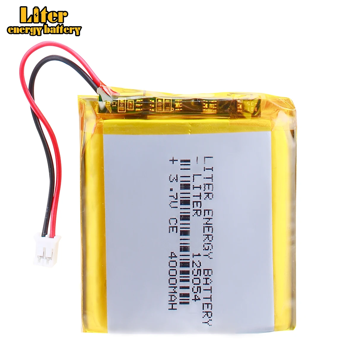JST XHR 2.0mm 2pin 3.7V 4000mah 125054 Lithium Polymer LiPo Rechargeable Battery For Mp3 Mp4 Mp5 DIY