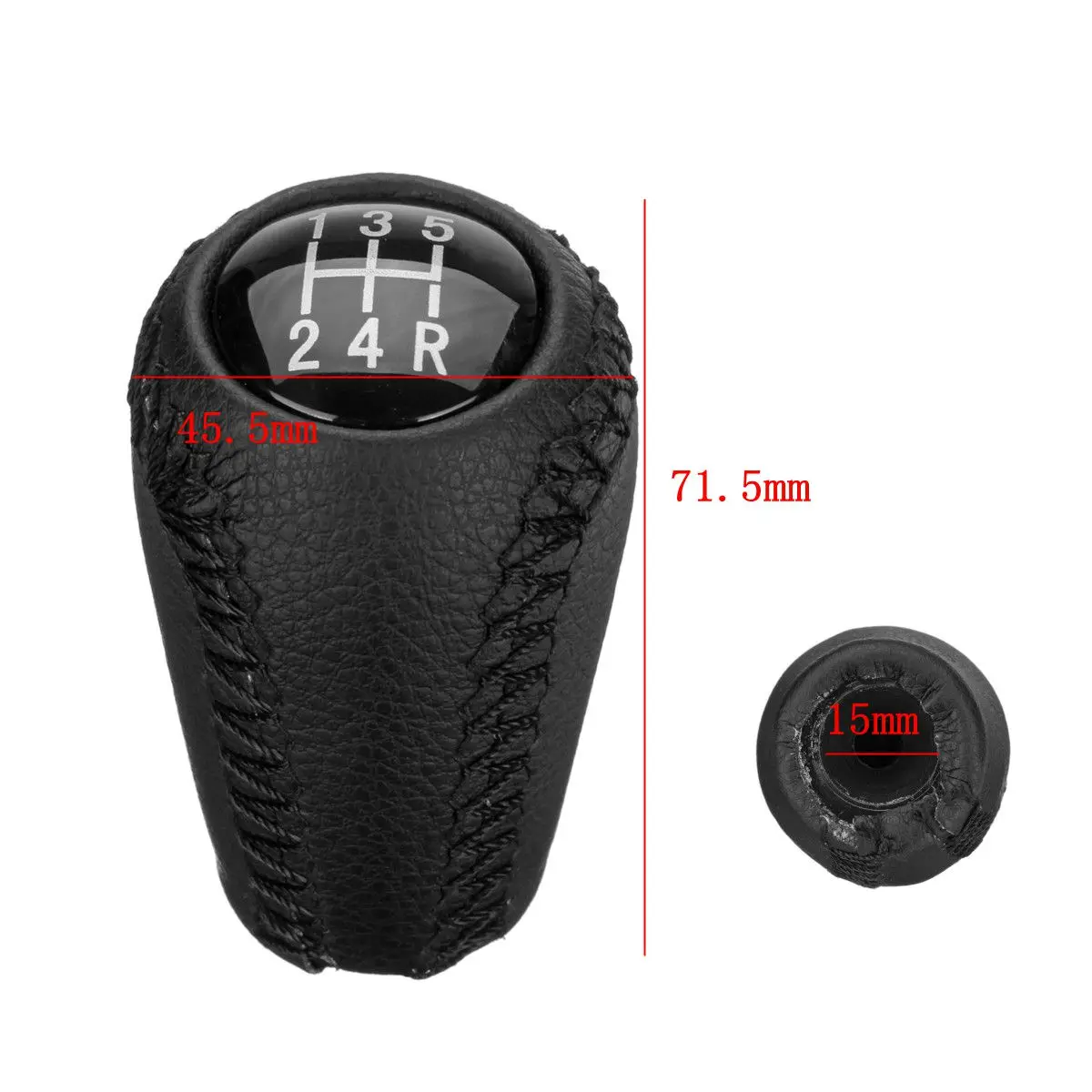 5 скоростей ручка переключения передач из искусственной кожи для Mazda 3 6 Series Black |