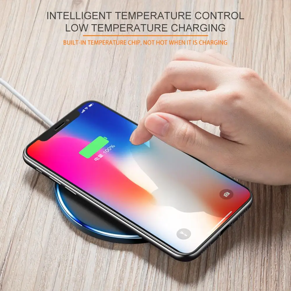Tutew 10 Вт Быстрое беспроводное зарядное устройство для samsung Galaxy S10 S9/S8 Note 9 USB Qi iPhone 11