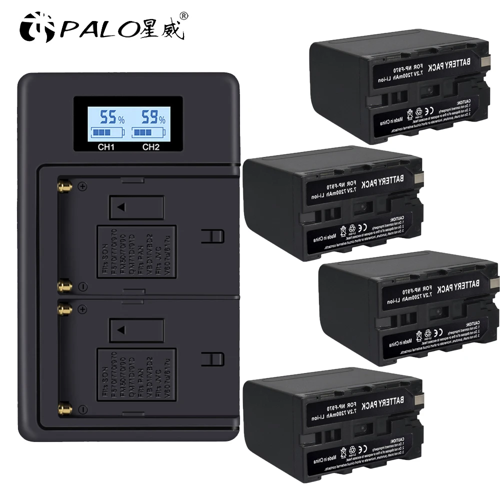 7 2 В 7200 мАч NP F960 F970 F980 батарея + LCD двойное зарядное устройство для SONY F770 F570 CCD RV100