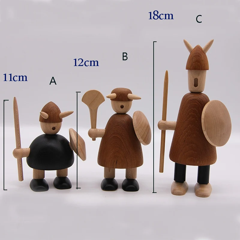 Ручной работы деревянная фигурка солдата фигурки животных домашний декор