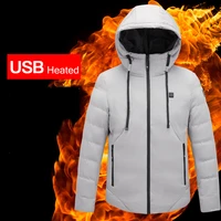 winter heated jacket men women long sleeve usb electric self heating vest warm outdoor camping coats unisex windproof heat suit