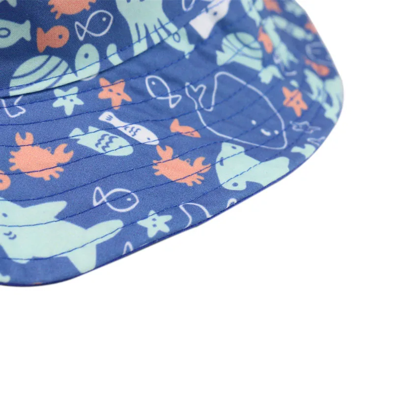 Панама FOXMOTHER для детей детская пляжная шапка от солнца размер S/M/L/XL с голубым