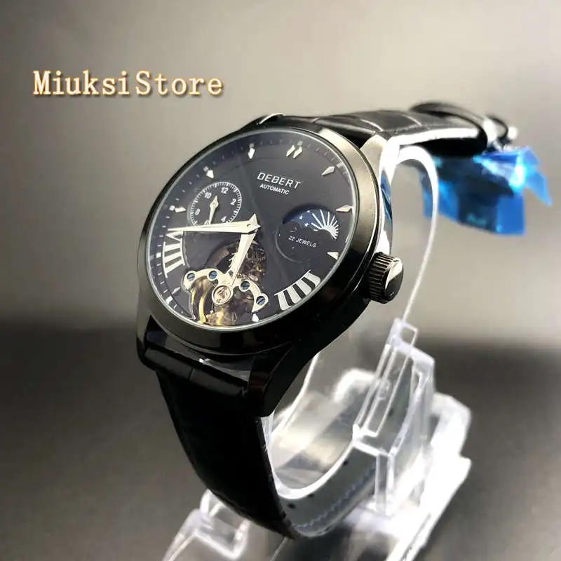 Часы наручные мужские механические Debert Роскошные водонепроницаемые