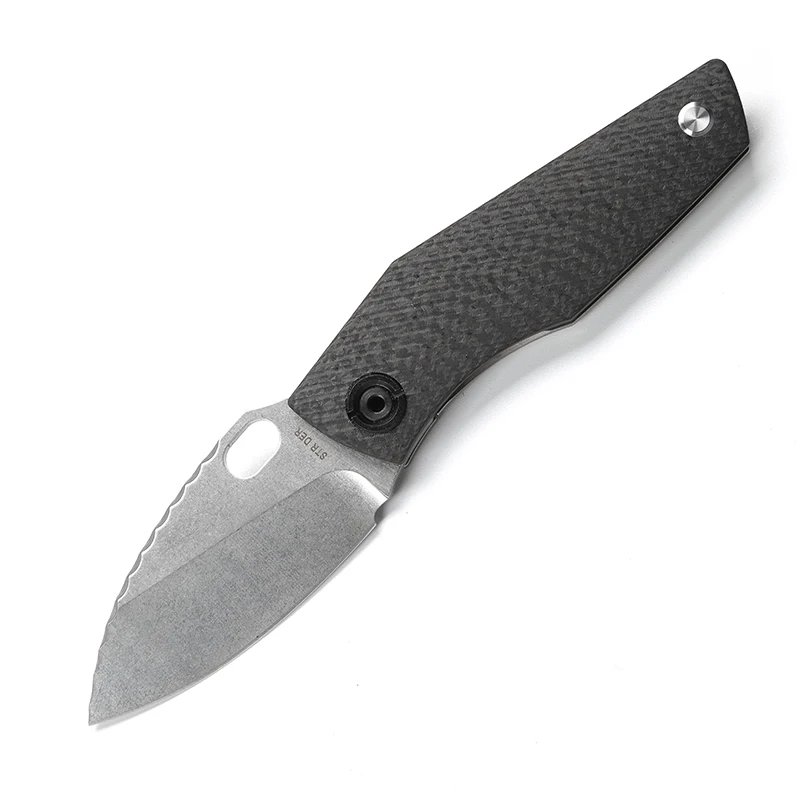 carbon fibre DICORIA SJ75 TC4 титановая ручка тактический складной нож D2 лезвие Кемпинг Охота Открытый выживания Карманные Ножи EDC инструменты - Цвет: carbon fibre
