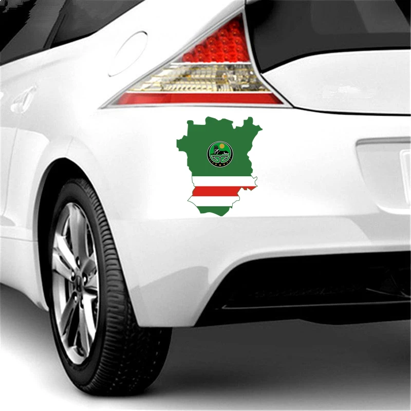 Tri mishki WCS780 14*14 см Чеченская Республика Ичкерия герб автомобильные наклейки цветные Переводные изображения аксессуары для мотоциклов наклейка s