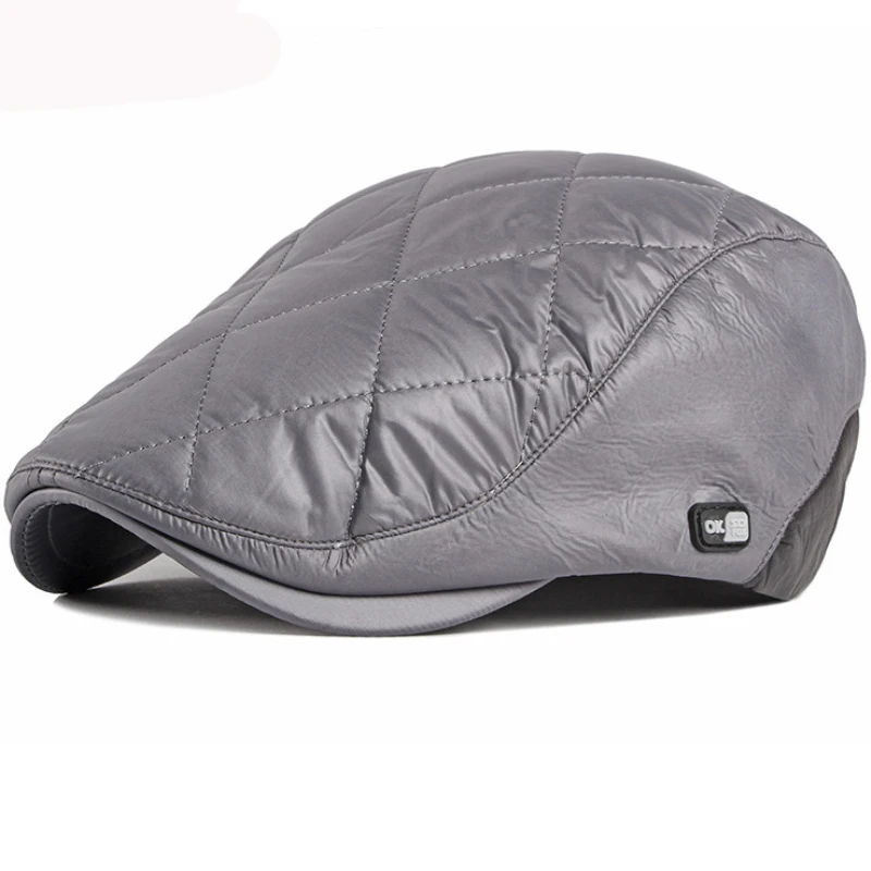 HT2864 береты винтажная мужская шапка Толстая теплая осенне-зимняя плоская кепка Ivy