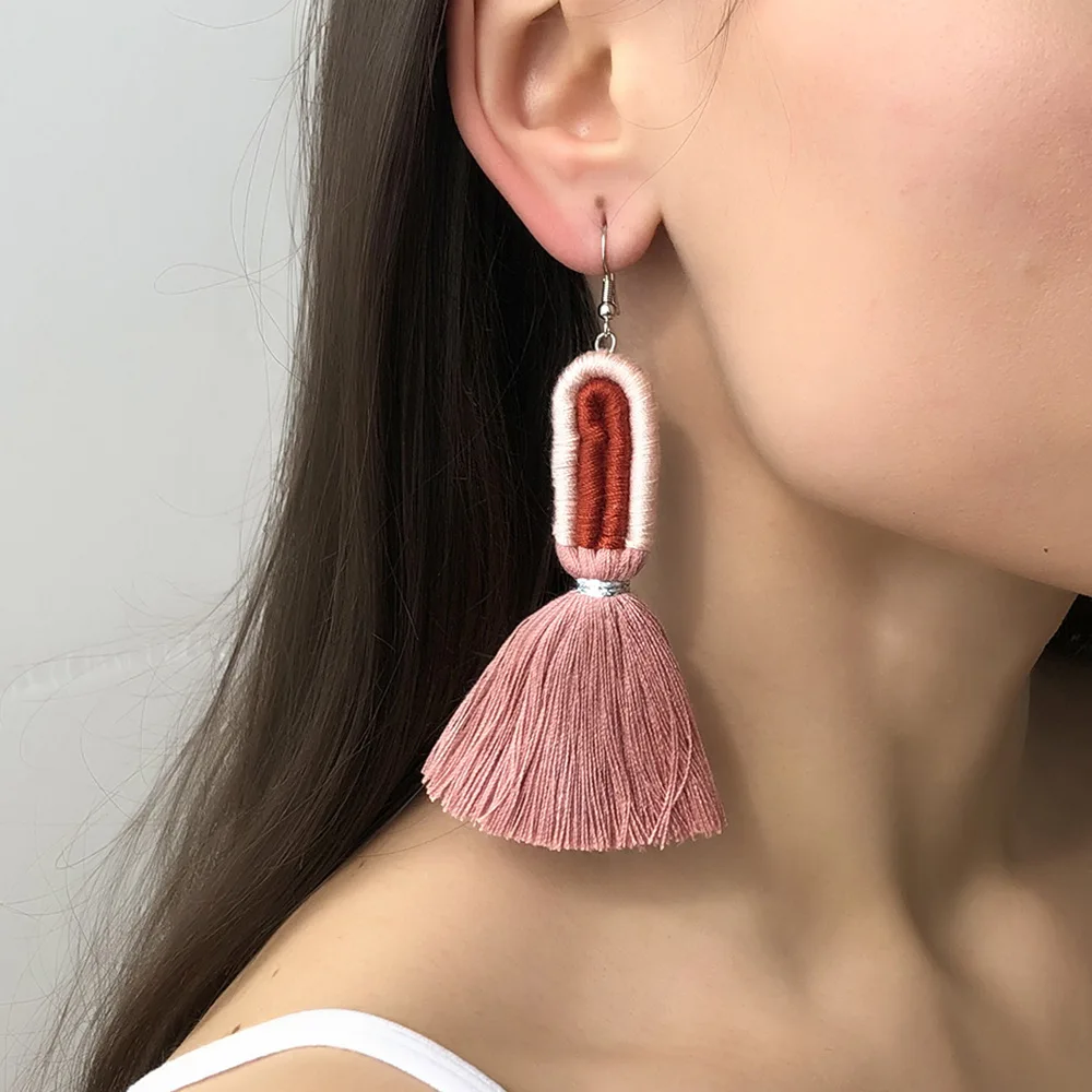 

European and American Bohemia Tassels Earrings Chic Style Sexy Party Queen Earrings fashion trendsetter lady Earrings