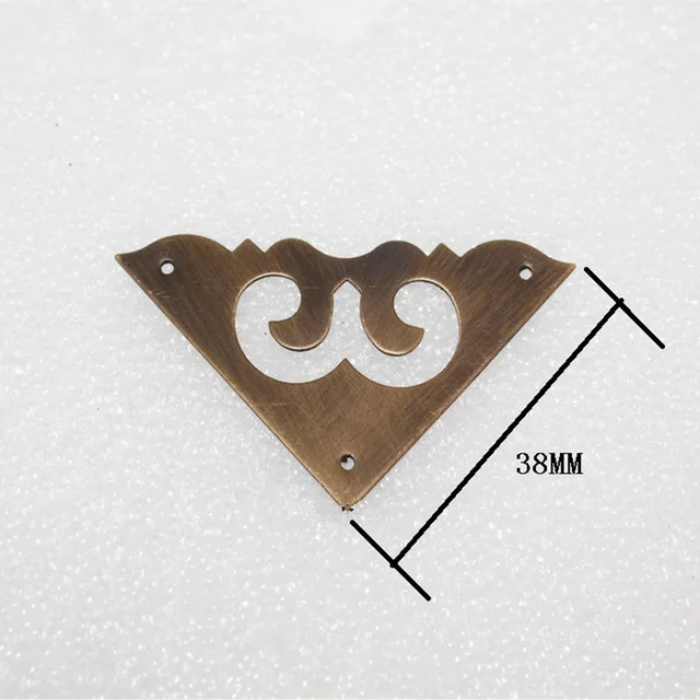 10 шт латунные 38 мм боковые углы зеркальные треугольные филейные подарочные