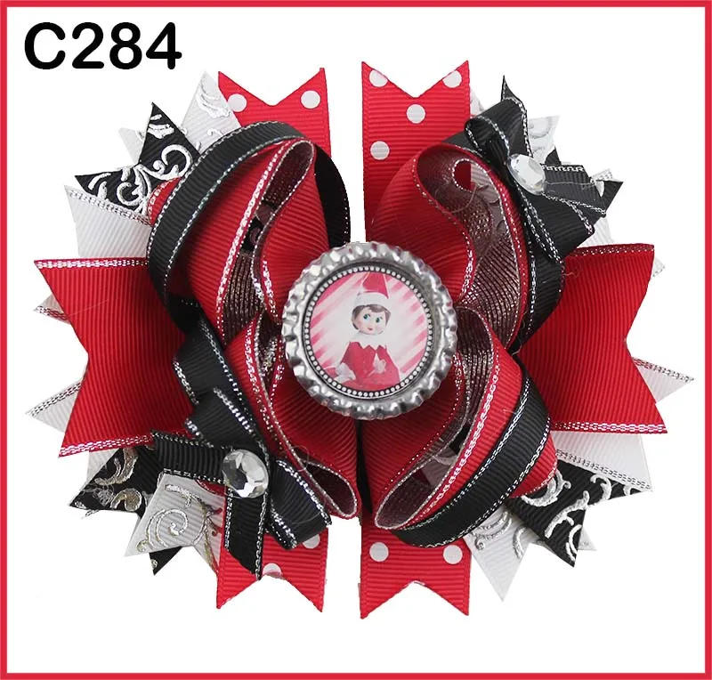 Бесплатная идентификация 300 шт. рождественские банты для волос конфеты бант