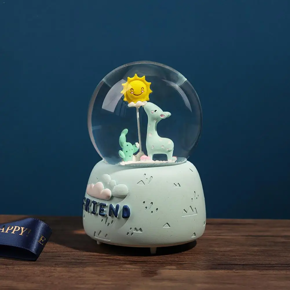 Ночной светильник музыкальная шкатулка для любителей зимы снежный глобус