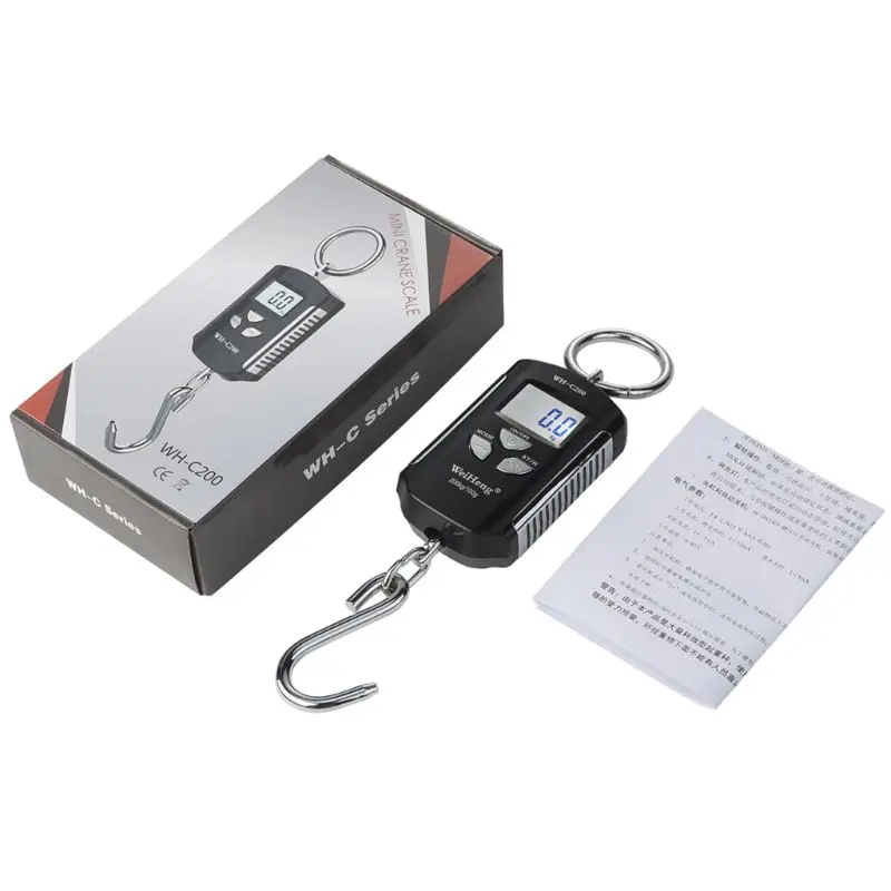 200 кг 400lb мини крановые весы сверхмощные Цифровые Висячие весы lcd с подсветкой