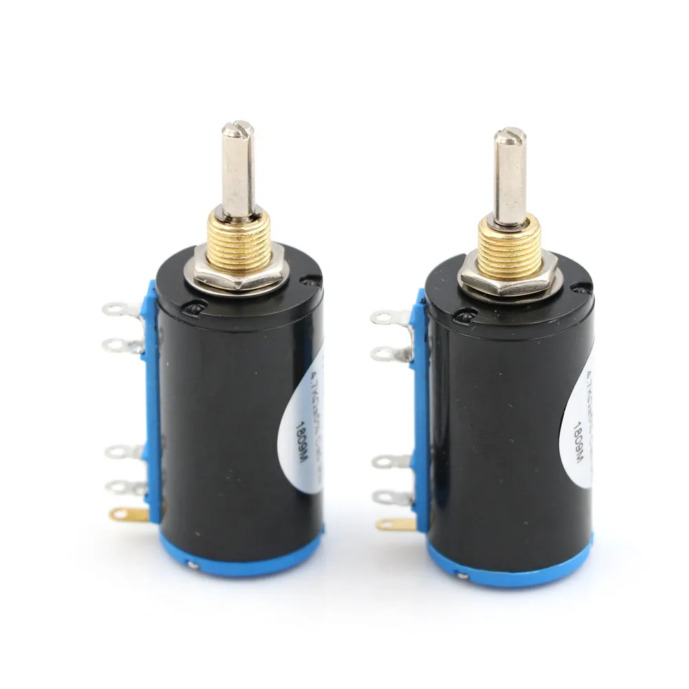 

2pcs/lot WXD3-13-2W 4.7K ohm WXD3-13 2W Rotary side Rotary Multiturn Wirewound Potentiometer In Stock