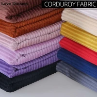 8W Corduroy Solid BLACK GREEN BLUE CAMEL WHITE PINK Thick Fabrics for Winter Apparel Hat Outwear Pants Craft Shirt