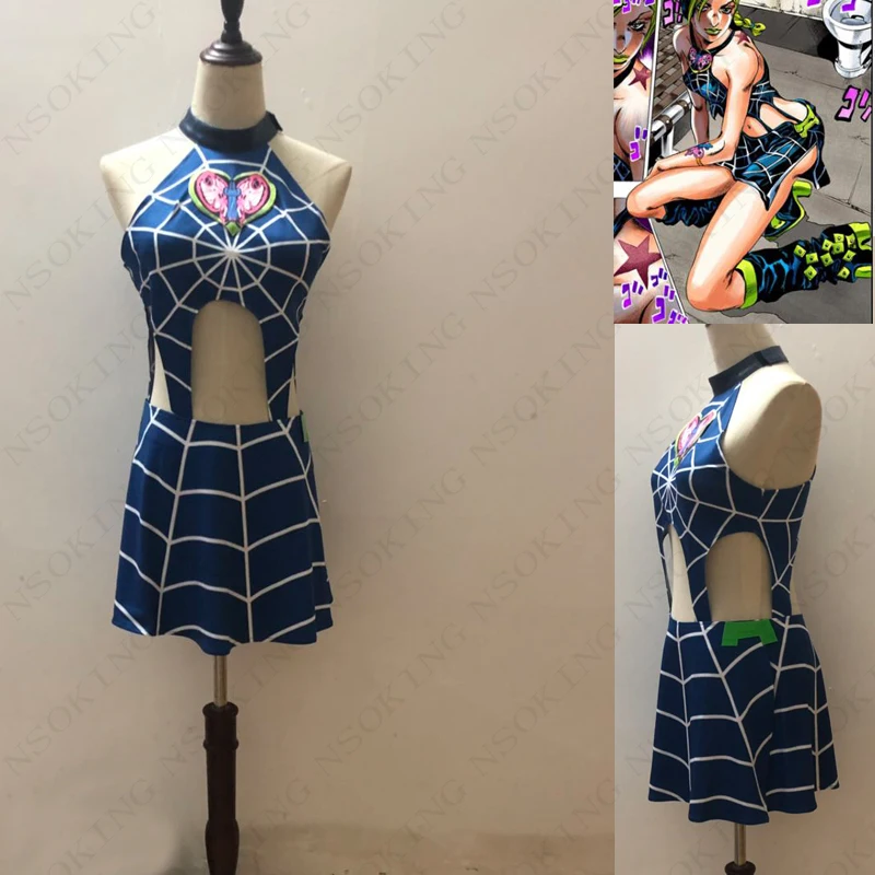 Аниме JoJo невероятное приключение Косплэй Jolyne Cujoh Kujo платье костюм на заказ