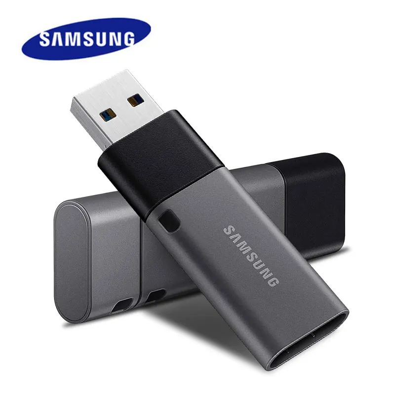 Флеш накопитель SAMSUNG USB 3 1 32 ГБ 64 200 МБ/с. 128 256 300 металлический флеш Type C и A для