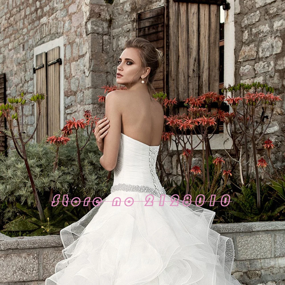 Бальное платье принцессы Свадебные платья Vestidos De Noiva Великолепные белые пышные с