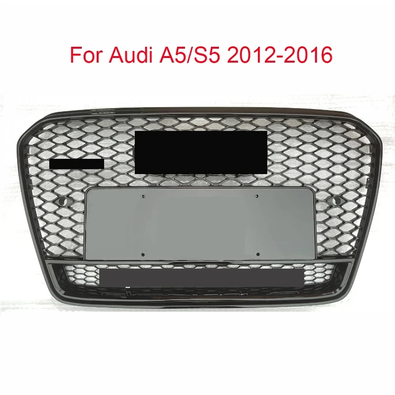 

Решетка для гриля RS5 для Audi A5 S5 2012 2013 2015 2014, глянцевая, черная, в стиле Quattro