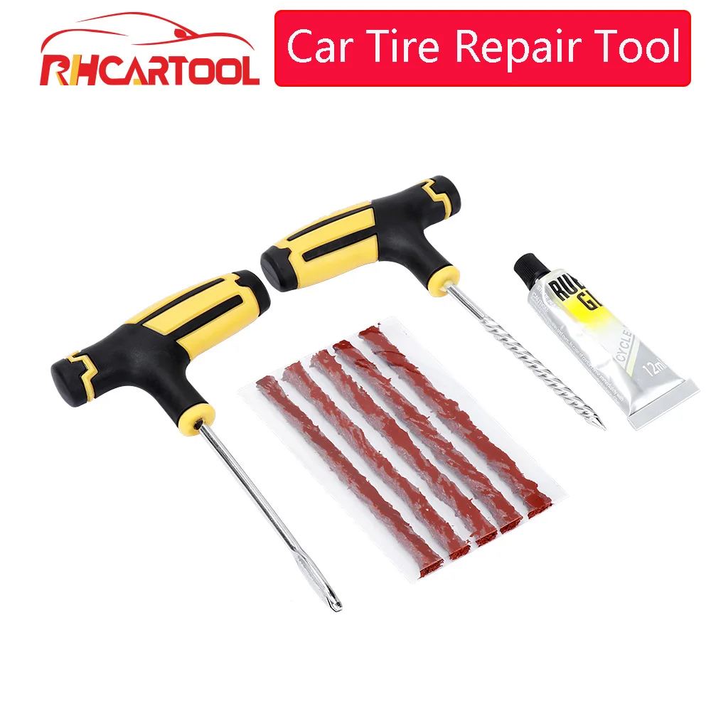 

2019 Car Tire Repair Tool Tire Repair Kit Studding Tool Set Auto Bike Tubeless Tire Tyre Puncture Plug Garage Car Accessories