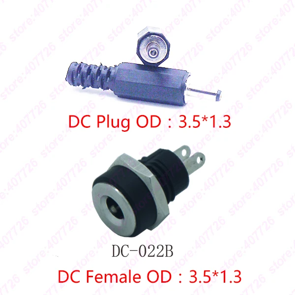 

10 шт. Pin1.3X3.5mm DC Мощность Джек Мощность оптическая распределительная коннектор питания постоянного тока с гайкой сварки DC-022B