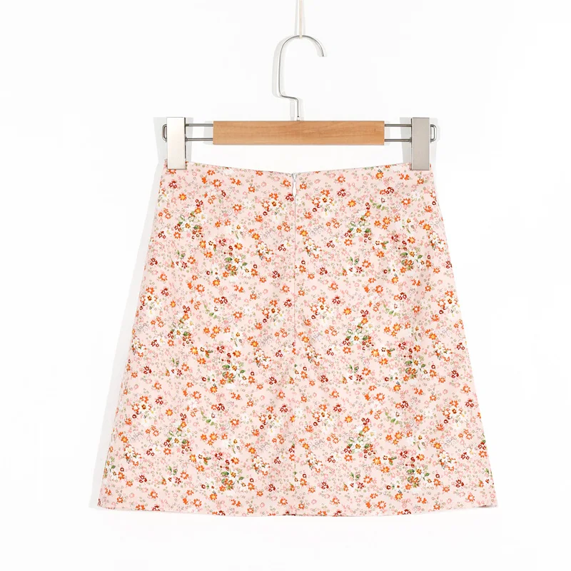 

Summer women's skirt casual flower print mini skirt