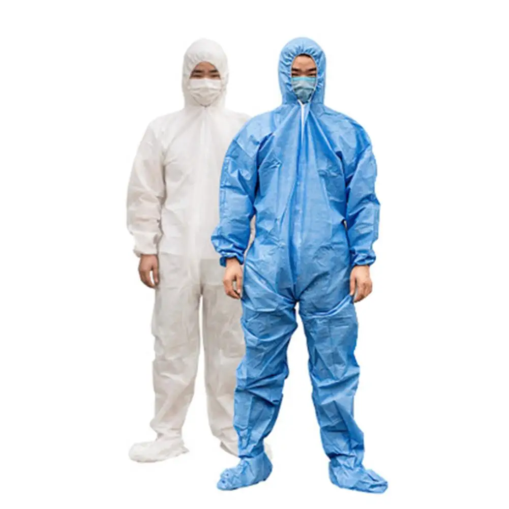 

Disposable Coveralls Protective Suit &Hood Isolation Suit Protective Clothing Dust-proof Coverall Suit For Laboratory/Pharmacy