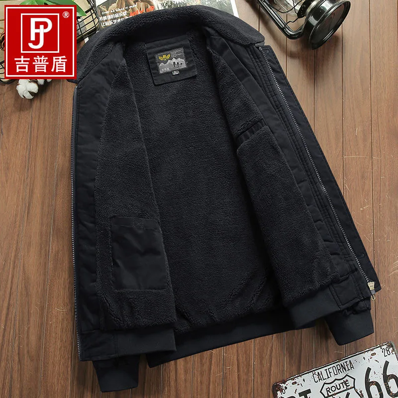 2022 Jacket Man Autumn Winter High Quality Cotton Fat Male Army Velvet Clothes Coat Men Jacket Men Cotton Thick Warm Jacket