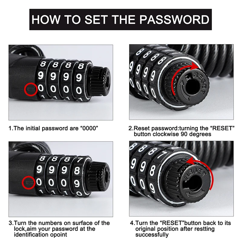 Motorcycle Helmet Code lock Atv Scooter Anti-theft Locks For Kawasaki Zzr250 Zzr400 Zzr600 Klr650 Vn 1500 Vulcan 1600 Classic | Автомобили