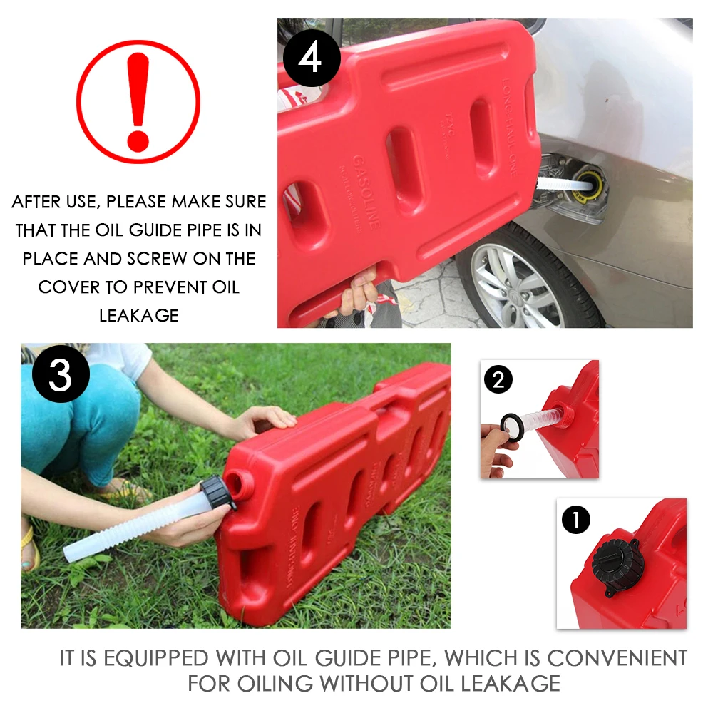 30 л 5 2 галлонов газовый бак Jerrycan бензиновый топливный HDPE с гибким носиком