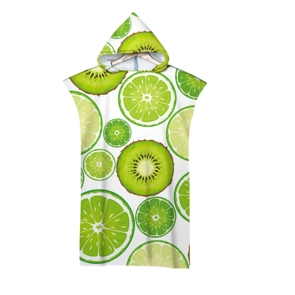 

Fruit Pattern Fashion Digital Printing Beach Towel Adult Hooded Bath Towel Microfiber