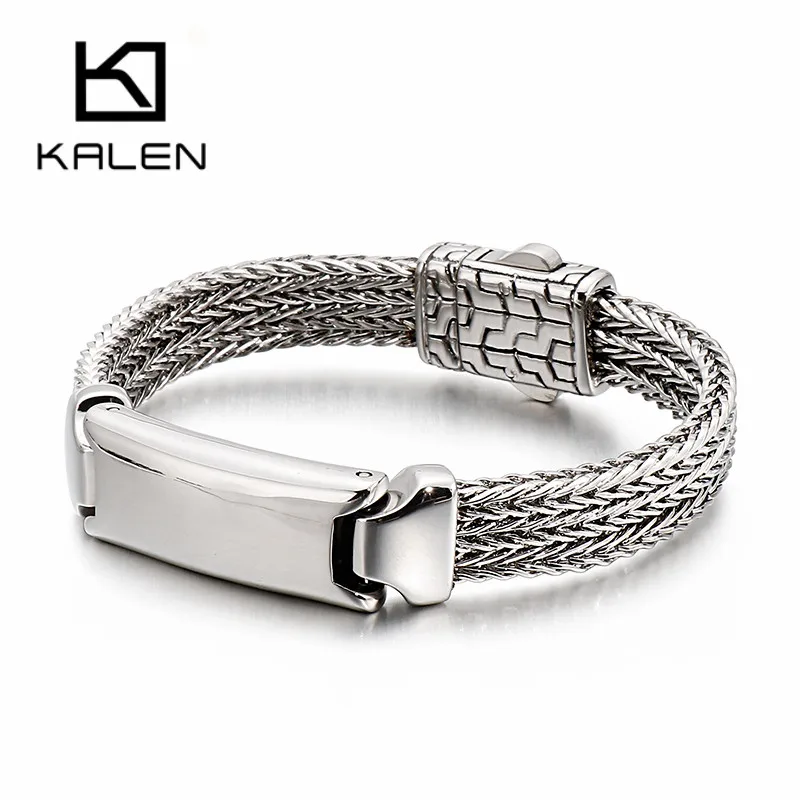 Браслет цепочка мужской из полированной сетки 22 см 2019|Цепочки и браслеты| |