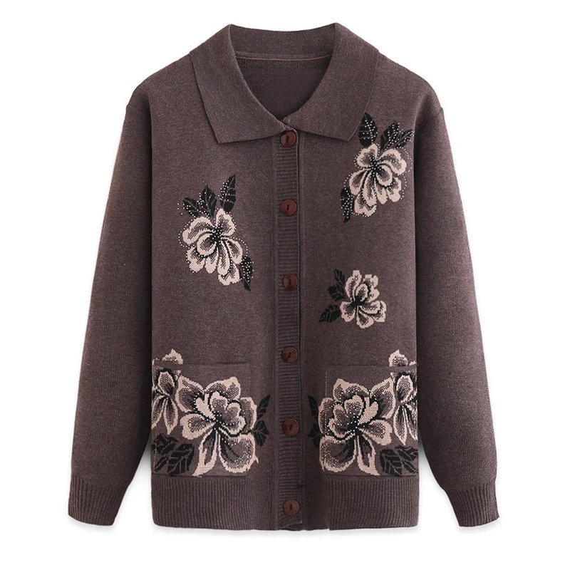 Модный весенне-осенний кардиган для женщин среднего возраста 2020 года свитер