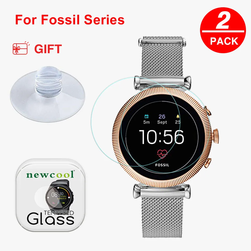 2 шт. закаленное стекло для защиты экрана женщин Fossil Gen 4 Sloan HR Защитная пленка Carlyle