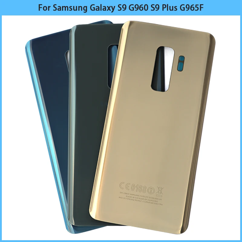 10 шт в упаковке новая S9 G960 задняя крышка корпуса чехол стекло для Samsung Galaxy плюс G965