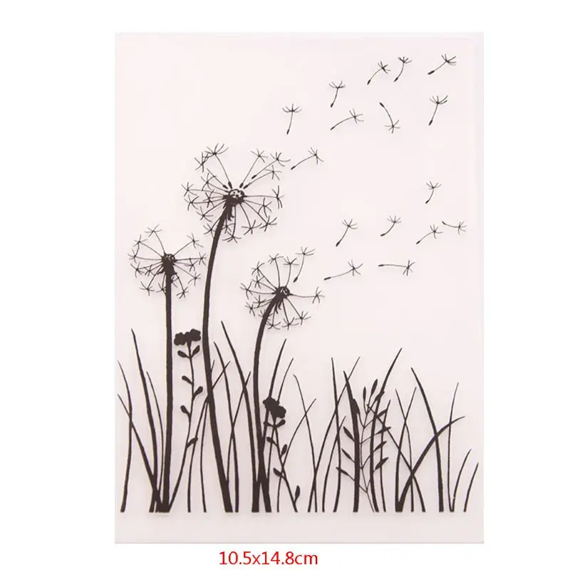 

Plastic Embossing Folder Template DIY Scrapbook Photo Album Card Making Decoration Crafts Dandelion