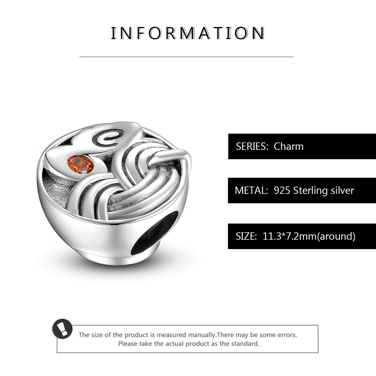 

925 Sterling Silver Egg noodle soup shape Funny beads DIY Jewelry Fits Original Women Bracelet Bangle Top quality Charm