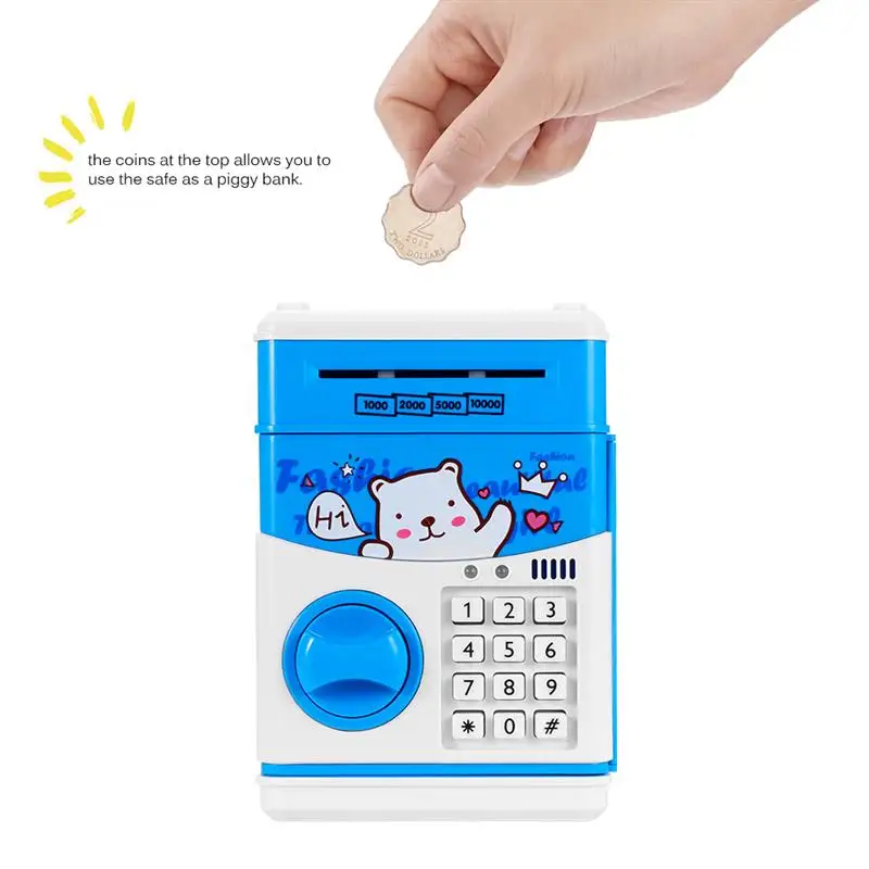

Electronic Piggy Bank ATM Password Money Box Cash Coins Saving Box Bank Safe Box Automatic Deposit Banknote Christmas Gift