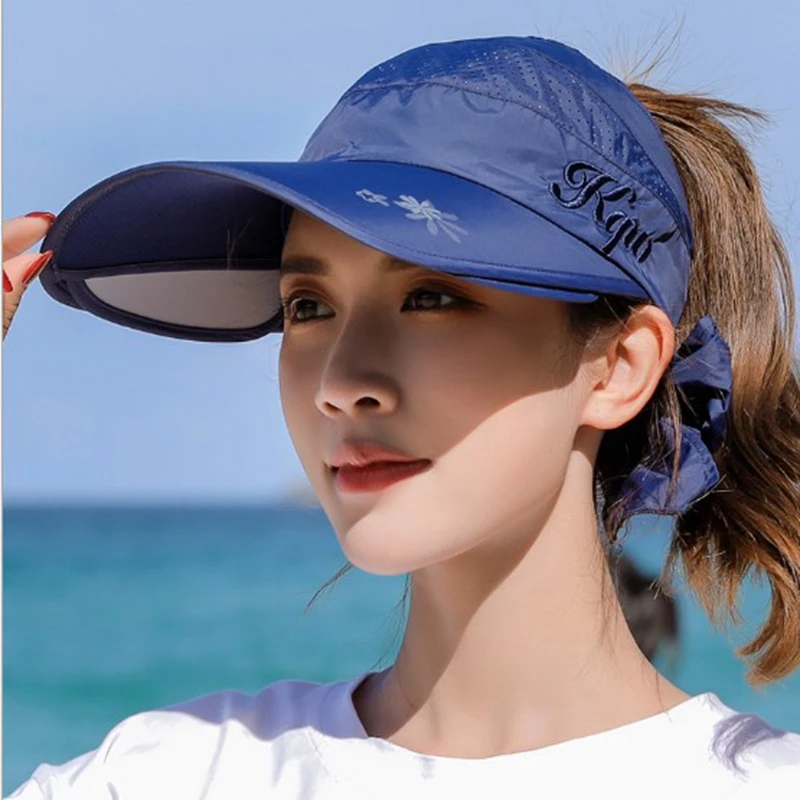 

Новый унисекс пляж спортивные солнцезащитный козырек шапка стильные Для женщин мужчин Кепки теннис Гольф Кепки s летнего отдыха и путешест...