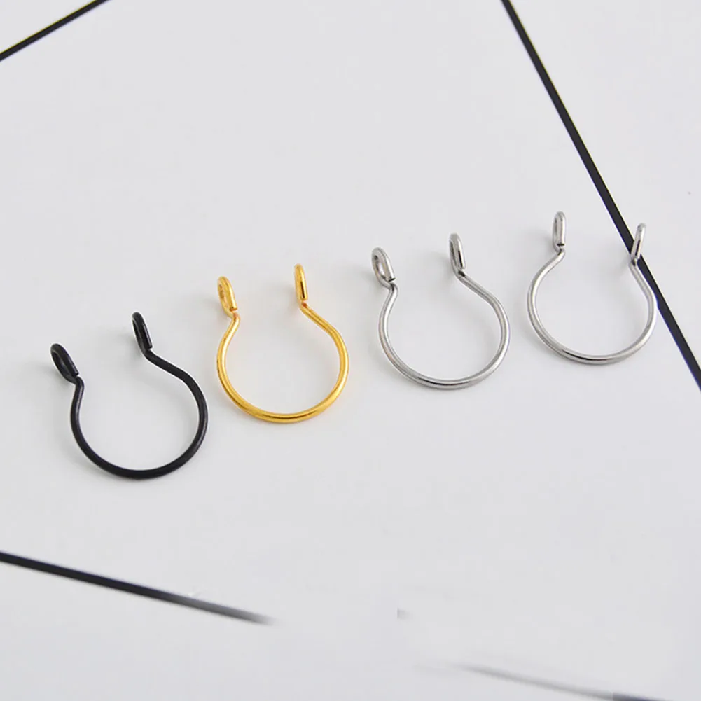 U-образные искусственные кольца для носа женские из нержавеющей стали и штифты